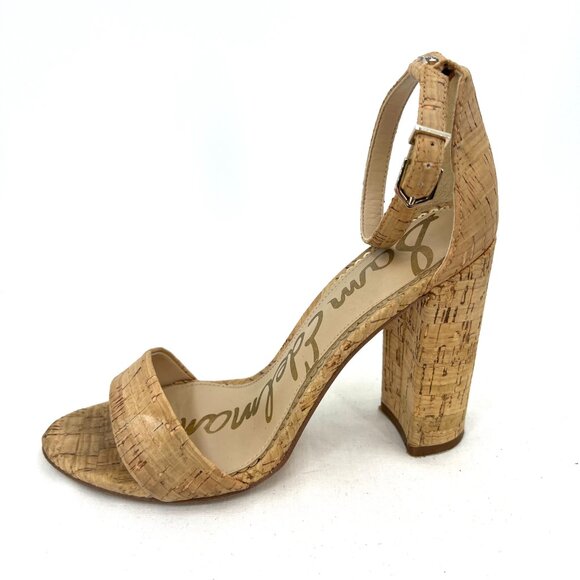 Sam Edelman Yaro Cork Block Heels Women's 6.5 - Picture 4 of 8